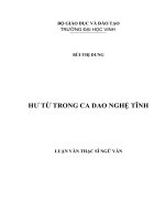 Hư từ trong ca dao nghệ tĩnh 