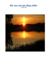 Tài liệu Bờ xưa còn lại nắng chiều ppt
