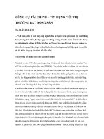 Tài liệu CÔNG CỤ TÀI CHÍNH – TÍN DỤNG VỚI THỊ TRƯỜNG BẤT ĐỘNG SẢN pptx