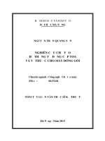 Nghiên cứu chế tạo hệ thống tự động cấp toa và vỉ thuốc cho máy đóng gói 