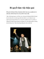 Tài liệu Bí quyết làm việc hiệu quả pdf