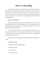 Tài liệu Giáo trình Fluor và răng miệng pdf