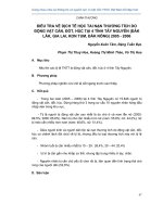 Tài liệu ĐIỀU TRA VỀ DỊCH TỄ HỌC TAI NẠN THƯƠNG TÍCH DO ĐỘNG VẬT CẮN, ĐỐT, HÚC TẠI 4 TỈNH TÂY NGUYÊN (ĐẮK LĂK, GIA LAI, KONTUM, ĐĂK NÔNG) 2005-2006 pptx