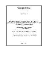 Một số giải pháp nâng cao hiệu quả quản lý công tác giáo dục đào tạo ở trường THPT huyện yên định tỉnh thanh hóa luận văn thạc sĩ khoa học giáo dục 
