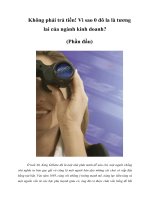 Tài liệu Không phải trả tiền! Vì sao 0 đô la là tương lai của ngành kinh doanh? (Phần đầu) pdf