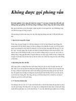 Tài liệu Lý do khiến bạn không được gọi phỏng vấn docx