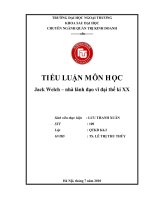 Jack welch – nhà lãnh đạo vĩ đại thế kỉ XX 