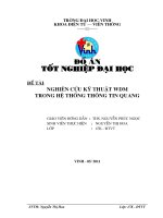 Nghiên cứu kỹ thuật wdm trong hệ thống thông tin quang luận văn tốt nghiệp đại học 