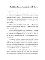 Tài liệu Phát hiện nhanh và chính xác bệnh đạo ôn pptx