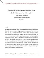 Tác động của tính độc lập ngân hàng trung ương đến điều hành cơ chế lạm phát mục tiêu 