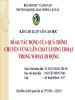 TÁC ĐỘNG của QUÁ TRÌNH CHUYỂN VÙNG lên CHẤT LƯỢNG THOẠI TRONG WiMAX DI ĐỘNG 