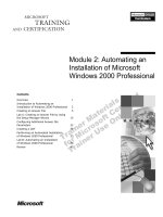 Tài liệu Module 2: Automating an Installation of Microsoft Windows 2000 Professional doc
