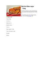 Tài liệu Thịt bò hầm rượu vang