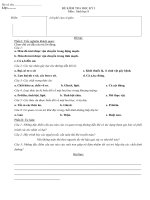 Tài liệu Đề thi mônSinh học Lớp 8 học kỳ 1 pdf