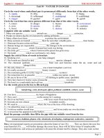 Bài soạn Unit 10 - Nature in danger