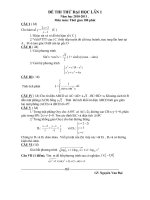 Tài liệu Đề thi thử ĐH 2011