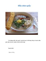 Tài liệu Dầu cháo quẩy ppt