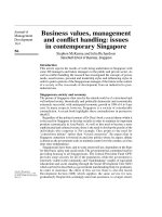 Tài liệu Business values, management and conflict handling: issues in contemporary Singapore ppt