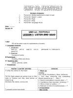 Tài liệu anh 8 - unit 13