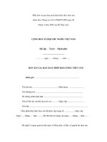 Tài liệu Mẫu đơn xin gia hạn giấy phép khai thác thủy sản pptx