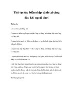 Tài liệu Thủ tục tàu biển nhập cảnh tại cảng dầu khí ngoài khơi doc