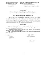 Bài soạn Bản tự đánh giá kiểm định chất lượng theoQĐ-BGD&ĐT của Trường Năm học 2009-2010
