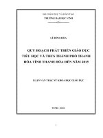 Quy hoạch phát triển giáo dục tiểu học và trung học cơ sở thành phố thanh hóa tỉnh thanh hóa đến năm 2015 luận văn thạc sĩ khoa học giáo dục 