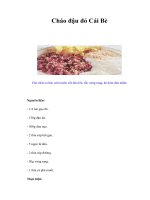 Tài liệu Cháo đậu đỏ Cái Bè doc
