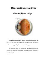Tài liệu Dùng corticosteroid trong điều trị bệnh khớp docx