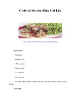 Tài liệu Cháo cá lóc rau đắng Cai Lậy doc