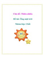 Tài liệu Chủ đề: Thiên nhiên - Đề tài: Ông mặt trời - Nhóm lớp: Chồi ppt