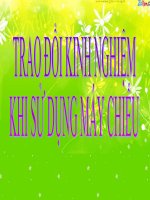 Gián án Một số lưu ý khi sử dụng máy chiếu