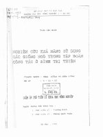 Nghiên cứu khả năng sử dụng các giống ngô trong tập đoàn công tác ở bình trị thiên 