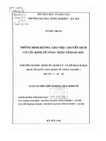 Những định hướng cho việc chuyển dịch cơ cấu kinh tế nông thôn tỉnh hà bắc 