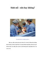 Tài liệu Sinh mổ - nên hay không? ppt