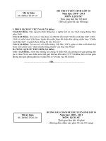 Bài giảng ĐÁP ÁN VÀ ĐỀ THI TUYỂN SINH VÀO LỚP 10 (NH 10- 11)