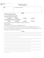 Tài liệu Đề kiểm tra học kỳ I - Môn : Công nghệ 9 ppt