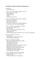 Tài liệu 10 Minute Guide To Project Management doc