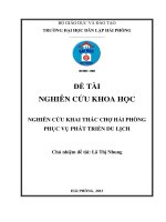 Nghiên cứu khai thác chợ hải phòng phục vụ phát triển du lịch 