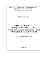 Định danh sự vật liên quan đến sông nước vùng đồng bằng sông cửu long trong phương ngữ nam bộ 