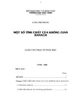 Một số tính chất của không gian banach 