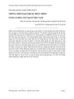 Những trở ngại cho sự phát triển năng lượng tái tạo ở việt nam 