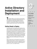 Tài liệu Active Directory Installation and Deployment ppt