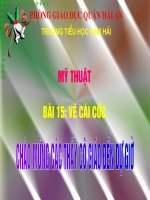 Gián án Bài 15 Vẽ theo mẫu: Vẽ cái cốc