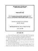 Xây dựng quy hoạch phát triển giáo dục tiểu học và trung học cơ sở huyện hưng nguyên tỉnh ngệ an đến năm 2010 