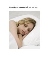 Tài liệu Giải pháp cho bệnh nhân mất ngủ mãn tính pptx