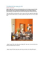 Bài soạn Làm đẹp nhà theo mạng gia chủ