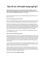 Tài liệu Đọc hồ sơ, nhà tuyển dụng nghĩ gì? doc