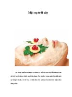 Tài liệu Mặt nạ trái cây ppt