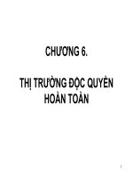 Tài liệu CHƯƠNG 6: THỊ TRƯỜNG ĐỘC QUYỀN HOÀN TOÀN doc